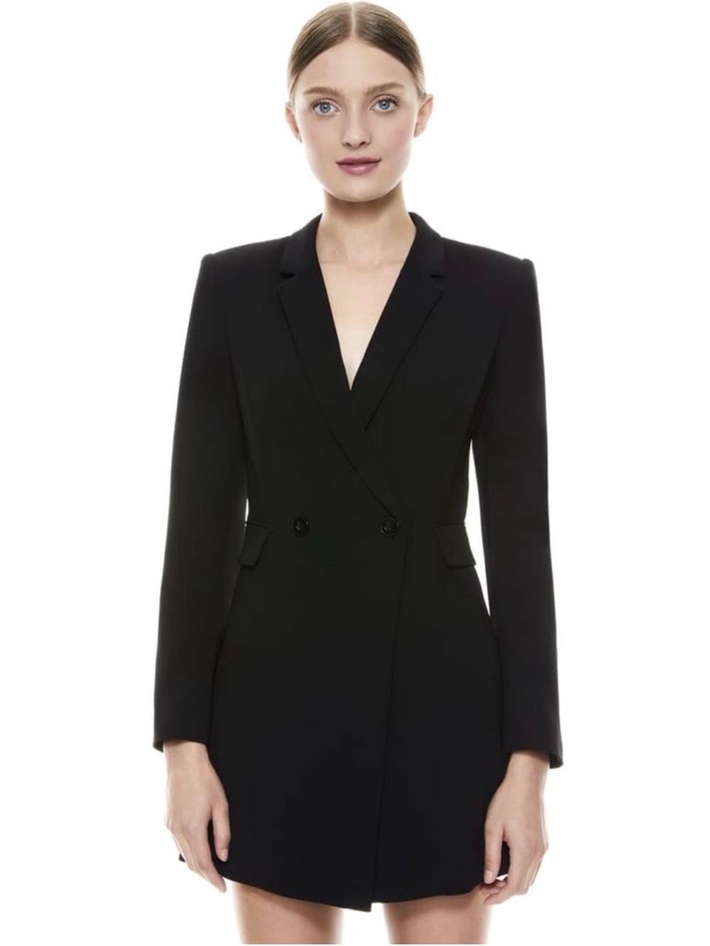 Alice + Olivia Black Blazer Dress Size 2